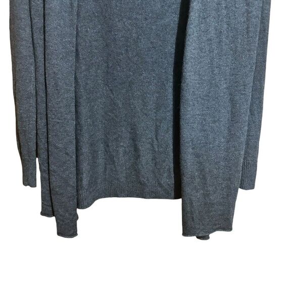 Joan Vass Cardigan Womens Small Gray Cashmere Blend Stretch Open Sweater - Picture 4 of 9